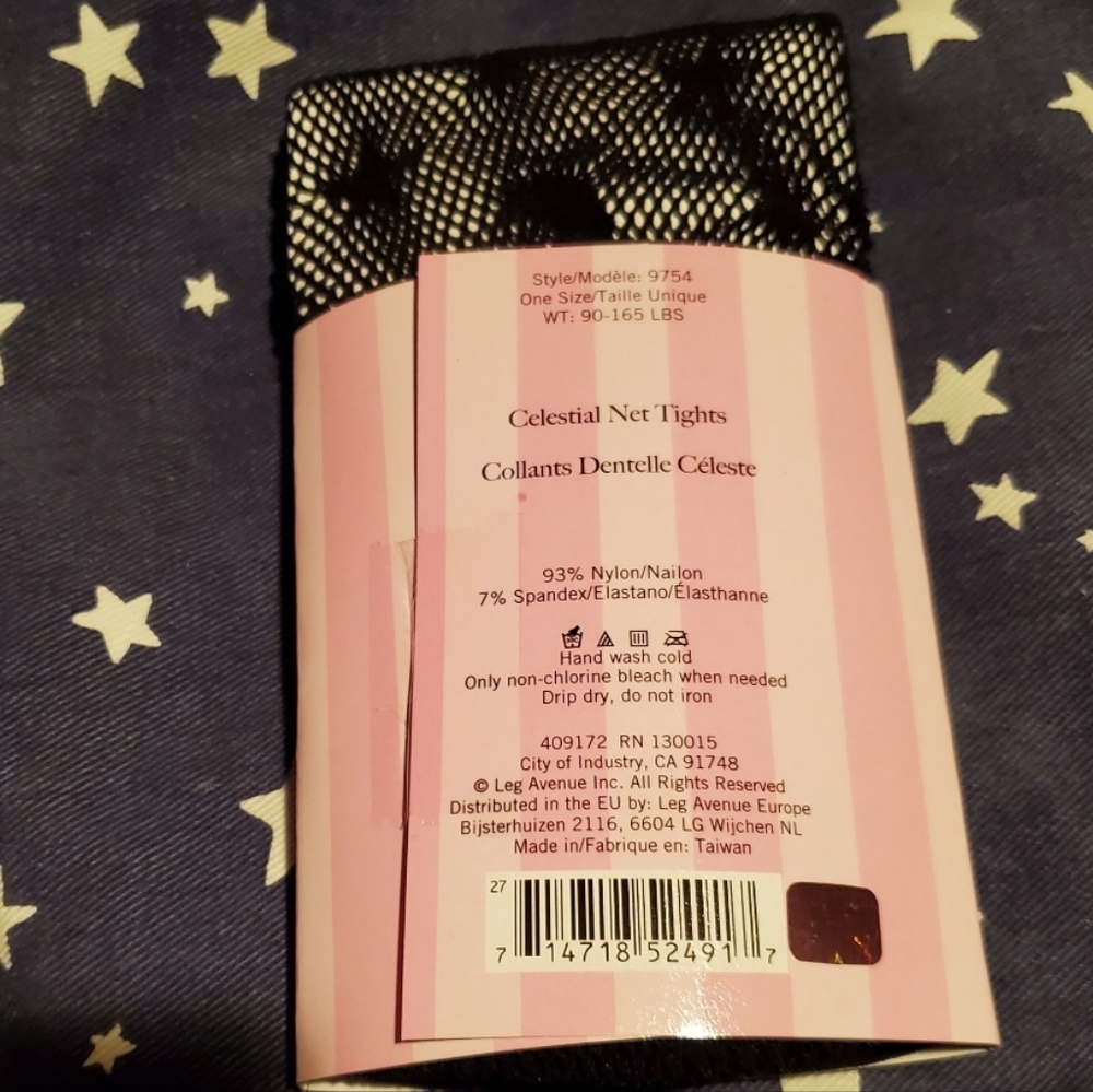 Sock Dreams Celestial Moon and Star Fishnet Tights - Picture 13 of 13